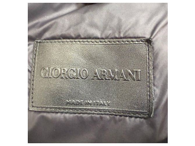 Blazer a un bottone con tasche in cotone blu navy di Giorgio Armani - vista 4