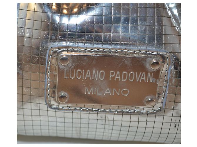 Borsa a mano Luciano Padovan in pelle argento - vista 2