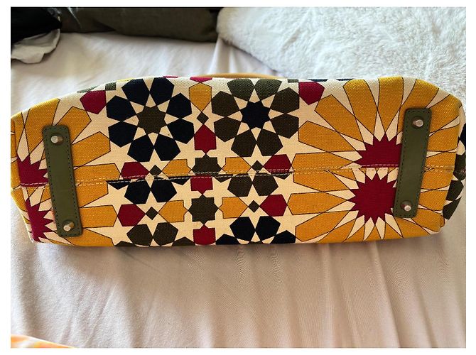 Borsa Furla in tela con manici in bambù Multicolore - vista 2