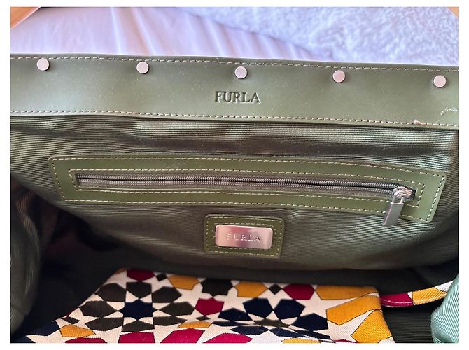 Borsa Furla in tela con manici in bambù Multicolore - vista 3
