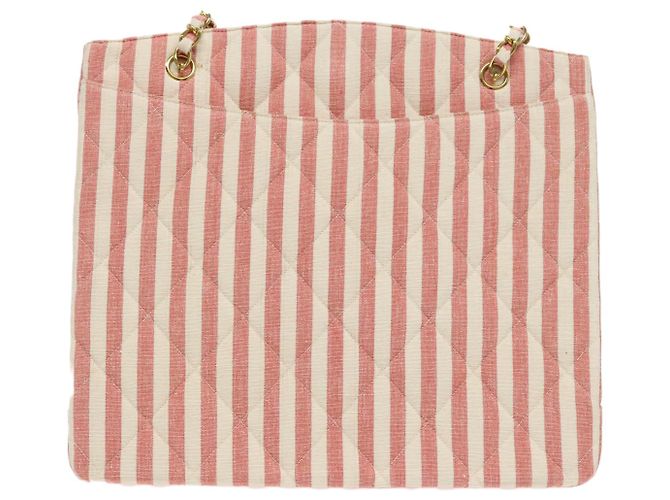 CHANEL Borsa a Spalla Matelassé in Tela Oro Rosa CC Auth 96691SM D'oro - vista 2