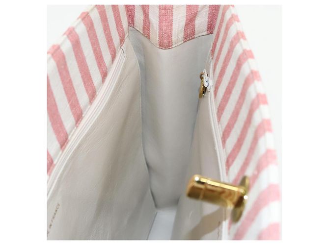 CHANEL Borsa a Spalla Matelassé in Tela Oro Rosa CC Auth 96691SM D'oro - vista 23