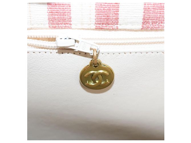 CHANEL Borsa a Spalla Matelassé in Tela Oro Rosa CC Auth 96691SM D'oro - vista 26