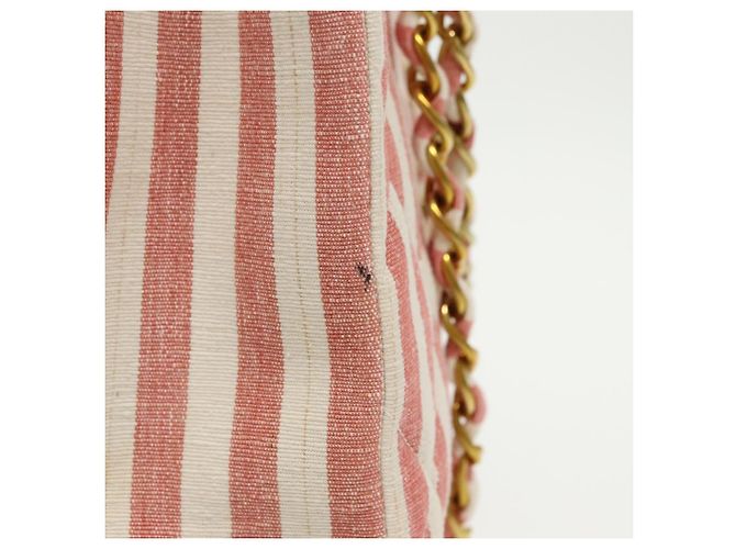 CHANEL Borsa a Spalla Matelassé in Tela Oro Rosa CC Auth 96691SM D'oro - vista 5