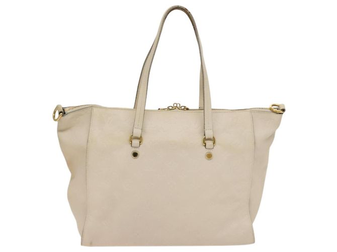 LOUIS VUITTON Borsa Monogram Empreinte Lumineuse PM 2way Bianca M93411 Auth 130404 Bianco - vista 2