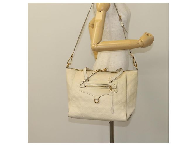 LOUIS VUITTON Borsa Monogram Empreinte Lumineuse PM 2way Bianca M93411 Auth 130404 Bianco - vista 23