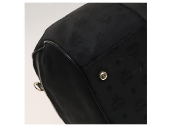 Borsa a spalla MCM Vicetos Logogram Nylon 2way Nero Oro Auth 128228 D'oro - vista 16