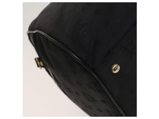 Borsa a spalla MCM Vicetos Logogram Nylon 2way Nero Oro Auth 128228 D'oro - vista 8