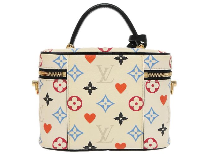 LOUIS VUITTON Monogram Game On Vanity PM Borsa a Mano Bianca M57458 LV Auth 95387SM Bianco - vista 2