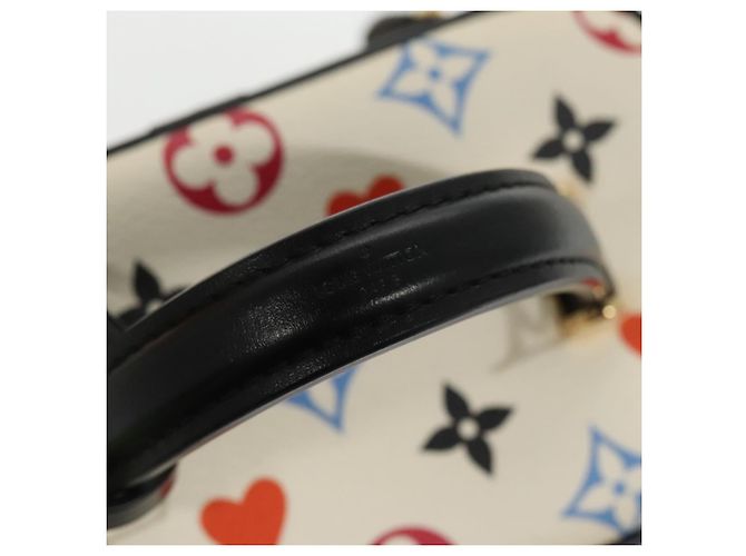 LOUIS VUITTON Monogram Game On Vanity PM Borsa a Mano Bianca M57458 LV Auth 95387SM Bianco - vista 22