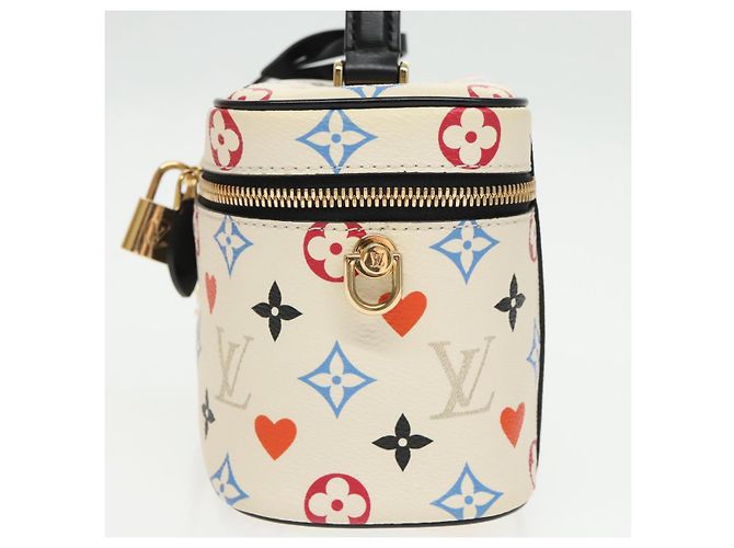 LOUIS VUITTON Monogram Game On Vanity PM Borsa a Mano Bianca M57458 LV Auth 95387SM Bianco - vista 3