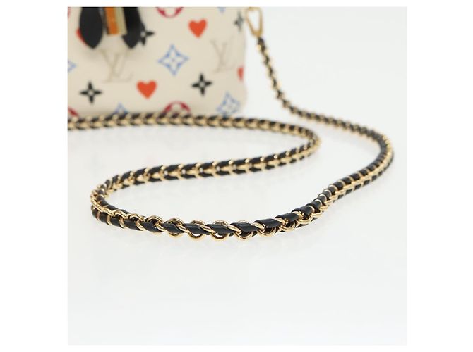 LOUIS VUITTON Monogram Game On Vanity PM Borsa a Mano Bianca M57458 LV Auth 95387SM Bianco - vista 8