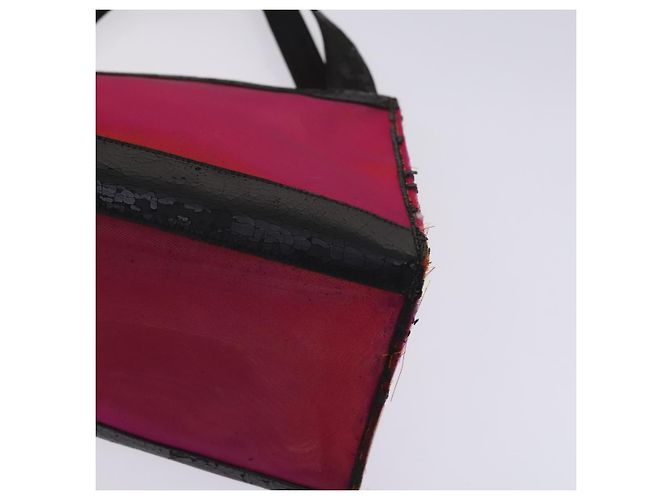 CHANEL Handtasche aus Nylon rot CC Auth EC1000 - Ansicht 11