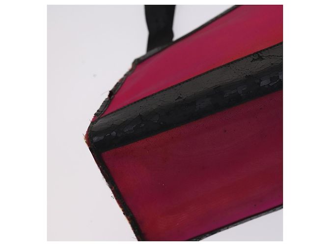 CHANEL Handtasche aus Nylon rot CC Auth EC1000 - Ansicht 12