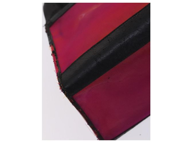 CHANEL Handtasche aus Nylon rot CC Auth EC1000 - Ansicht 14