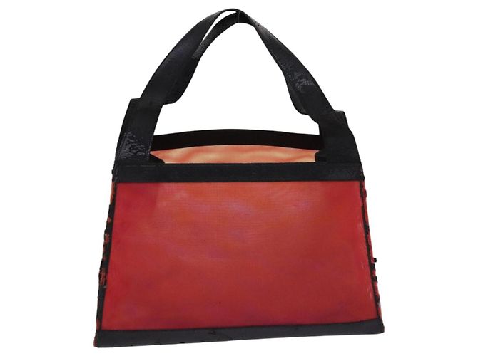 CHANEL Handtasche aus Nylon rot CC Auth EC1000 - Ansicht 2