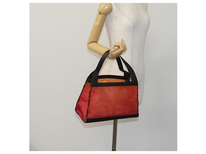 CHANEL Handtasche aus Nylon rot CC Auth EC1000 - Ansicht 25