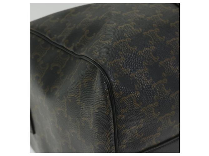 Céline Borsa Boston in tela Triomphe CELINE in pelle PVC 2 in 1 nera Auth hk880V Nero - vista 15