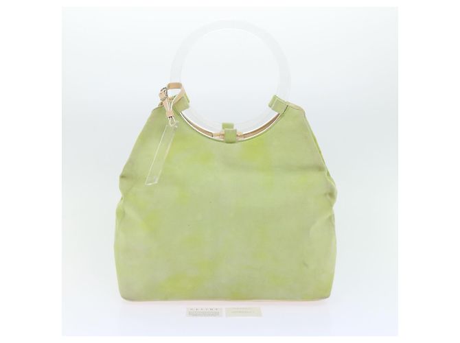 Céline CELINE Handtasche aus Wildleder in Grün Auth 53736V - Ansicht 12