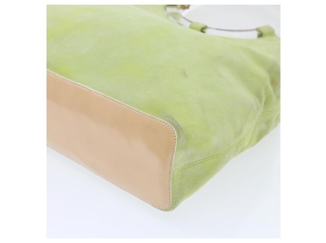 Céline CELINE Handtasche aus Wildleder in Grün Auth 53736V - Ansicht 15