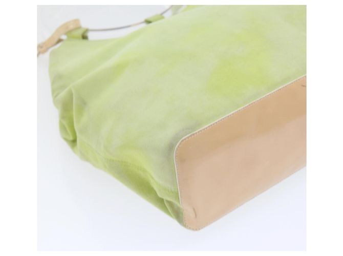 Céline CELINE Handtasche aus Wildleder in Grün Auth 53736V - Ansicht 16