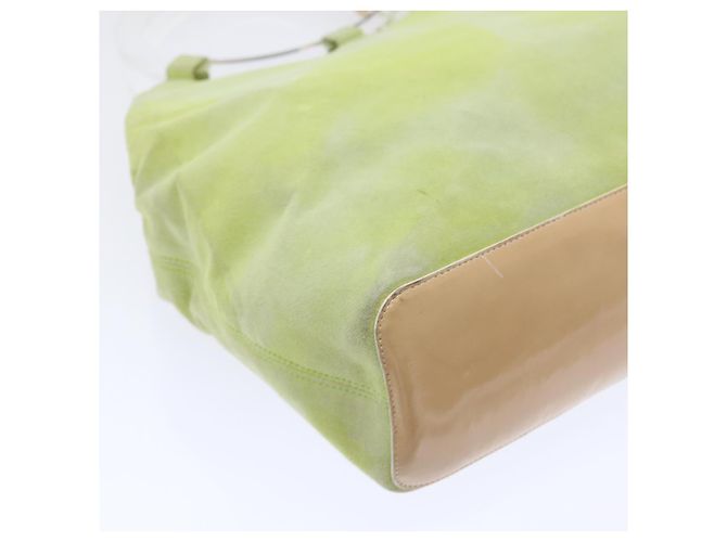 Céline CELINE Handtasche aus Wildleder in Grün Auth 53736V - Ansicht 18