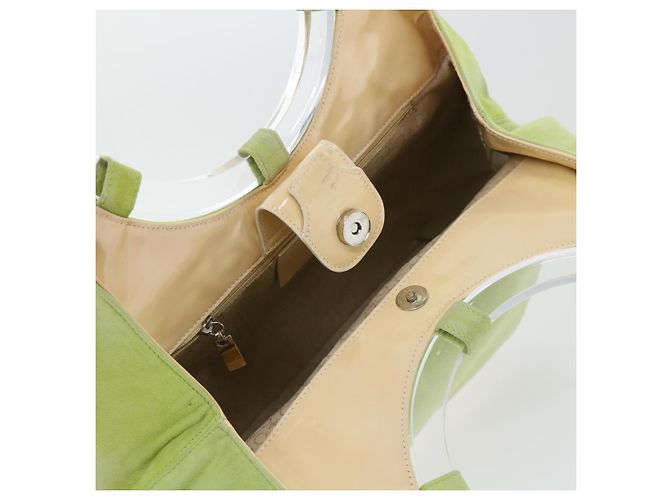 Céline CELINE Handtasche aus Wildleder in Grün Auth 53736V - Ansicht 20