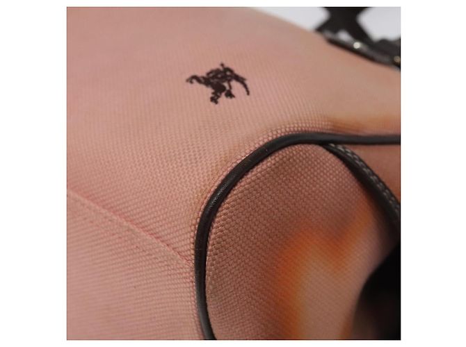Borsa a mano Burberry Blue Label in tela rosa Auth ti2936 - vista 10