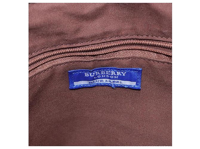 Borsa a mano Burberry Blue Label in tela rosa Auth ti2936 - vista 16