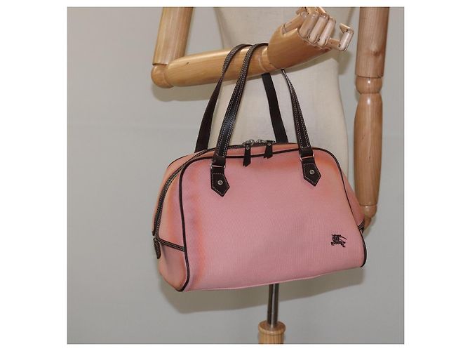 Borsa a mano Burberry Blue Label in tela rosa Auth ti2936 - vista 22