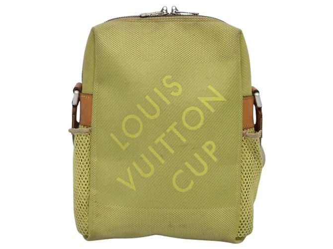 LOUIS VUITTON Borsa Weatherly LV Cup Damier Geant Gialla M80636 LV Auth BD482 Giallo - vista 2
