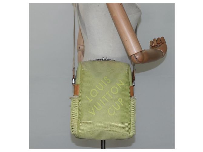 LOUIS VUITTON Borsa Weatherly LV Cup Damier Geant Gialla M80636 LV Auth BD482 Giallo - vista 21