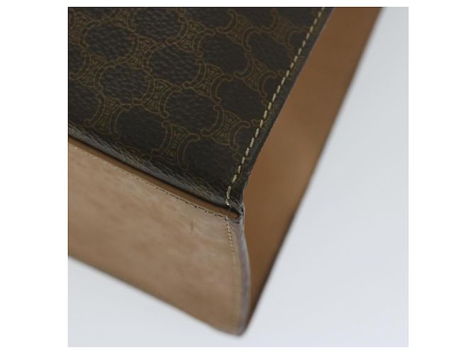 Céline Borsa a mano in tela Macadam CELINE in pelle PVC marrone Auth am5411V - vista 16