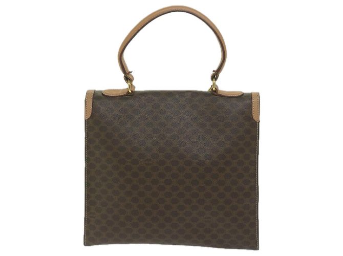 Céline Borsa a mano in tela Macadam CELINE in pelle PVC marrone Auth am5411V - vista 2