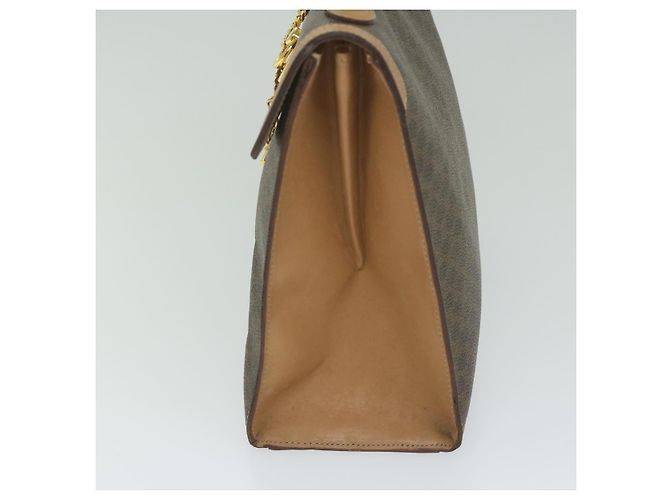 Céline Borsa a mano in tela Macadam CELINE in pelle PVC marrone Auth am5411V - vista 3