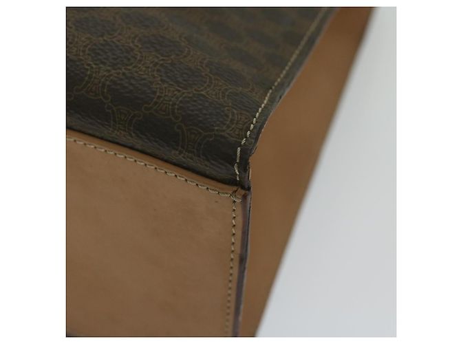 Céline Borsa a mano in tela Macadam CELINE in pelle PVC marrone Auth am5411V - vista 8