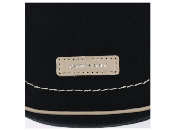 Borsa a Spalla Burberry in Tela Blu Navy Argento Autentica th6201 - vista 17