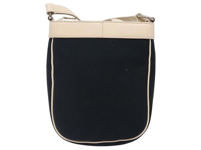 Borsa a Spalla Burberry in Tela Blu Navy Argento Autentica th6201 - vista 2