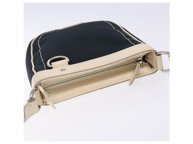 Borsa a Spalla Burberry in Tela Blu Navy Argento Autentica th6201 - vista 6