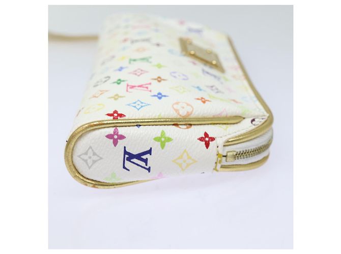 LOUIS VUITTON Monogram Multicolor Kate Pouch Weiß Bron M55212 LV Auth 82391SAV Bronze - Ansicht 4
