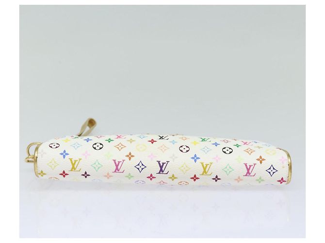 LOUIS VUITTON Monogram Multicolor Kate Pouch Weiß Bron M55212 LV Auth 82391SAV Bronze - Ansicht 6