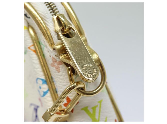 LOUIS VUITTON Monogram Multicolor Kate Pouch Weiß Bron M55212 LV Auth 82391SAV Bronze - Ansicht 8