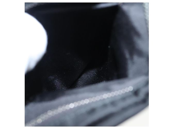 Borsa a spalla con catena Prada in nylon nero e argento autentica 100262AV - vista 23
