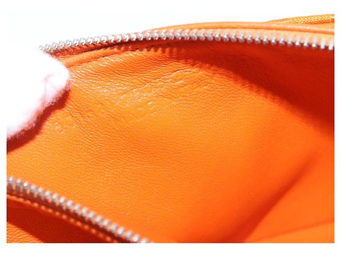 BB Round Balenciaga Borsa a spalla rotonda Chain BB in nylon arancione 501681 Auth bs19960V - vista 11