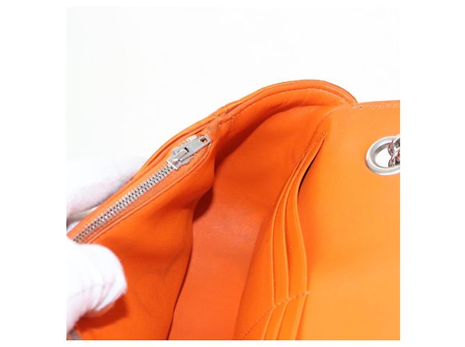 BB Round Balenciaga Borsa a spalla rotonda Chain BB in nylon arancione 501681 Auth bs19960V - vista 21
