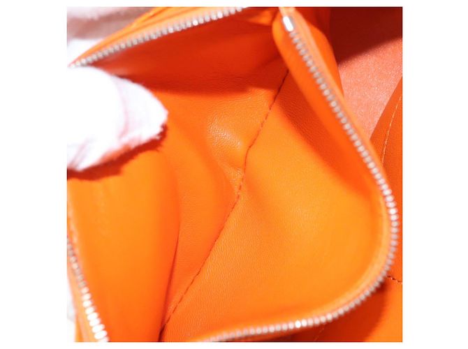 BB Round Balenciaga Borsa a spalla rotonda Chain BB in nylon arancione 501681 Auth bs19960V - vista 24