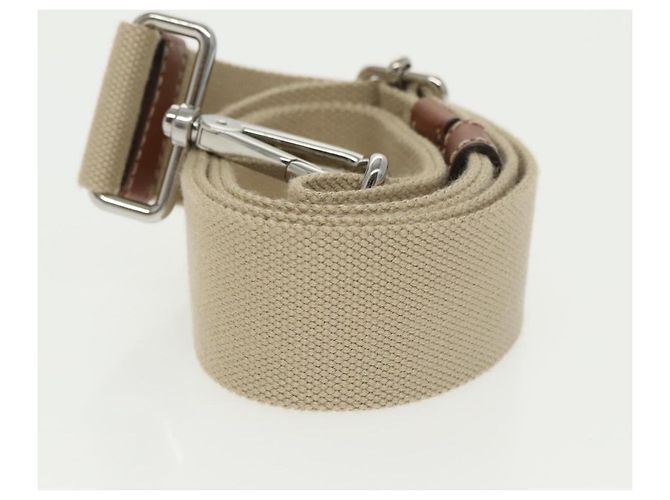 PRADA Borsa Canapalage in Tela Bianca Argento 1BG350 Auth 101308SV Bianco - vista 27