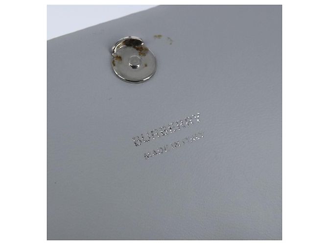 Burberry Borsa a spalla TB Chain in pelle bianca e gialla Auth 102462V Bianco Giallo - vista 16
