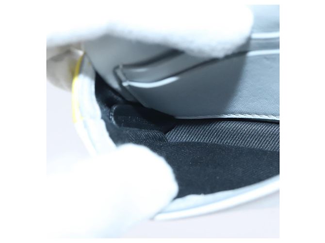 Burberry Borsa a spalla TB Chain in pelle bianca e gialla Auth 102462V Bianco Giallo - vista 19