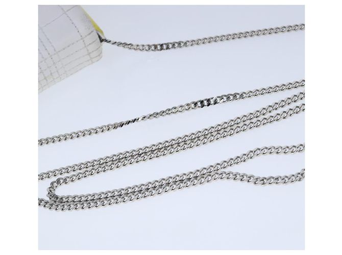 Burberry Borsa a spalla TB Chain in pelle bianca e gialla Auth 102462V Bianco Giallo - vista 7